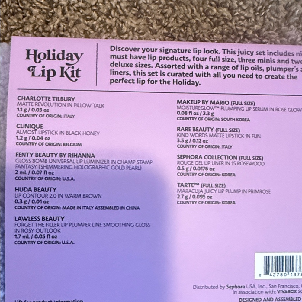 Sephora Favorites Holiday Lip Kit - Pink, Red, Nude Shades - Picture 4 of 4